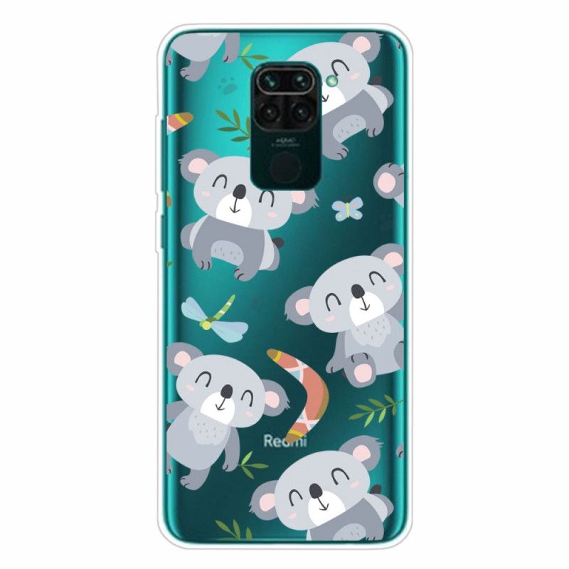 Case Hoesje Xiaomi Redmi Note 9 Telefoonhoesje Kleine Grijze Panda'S
