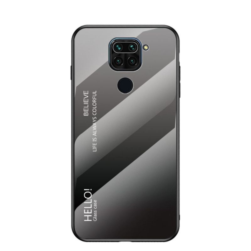 Case Hoesje Xiaomi Redmi Note 9 Wit Zwart Telefoonhoesje Hallo Gehard Glas