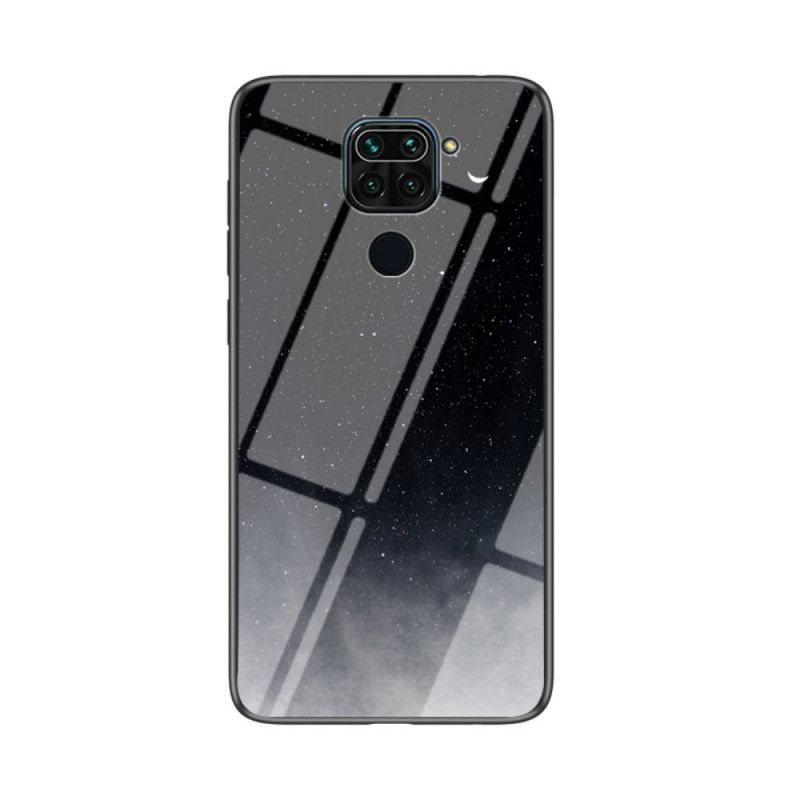 Case Hoesje Xiaomi Redmi Note 9 Wit Zwart Telefoonhoesje Schoonheid Gehard Glas