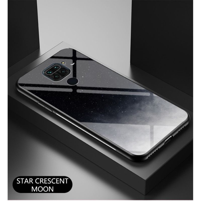 Case Hoesje Xiaomi Redmi Note 9 Wit Zwart Telefoonhoesje Schoonheid Gehard Glas