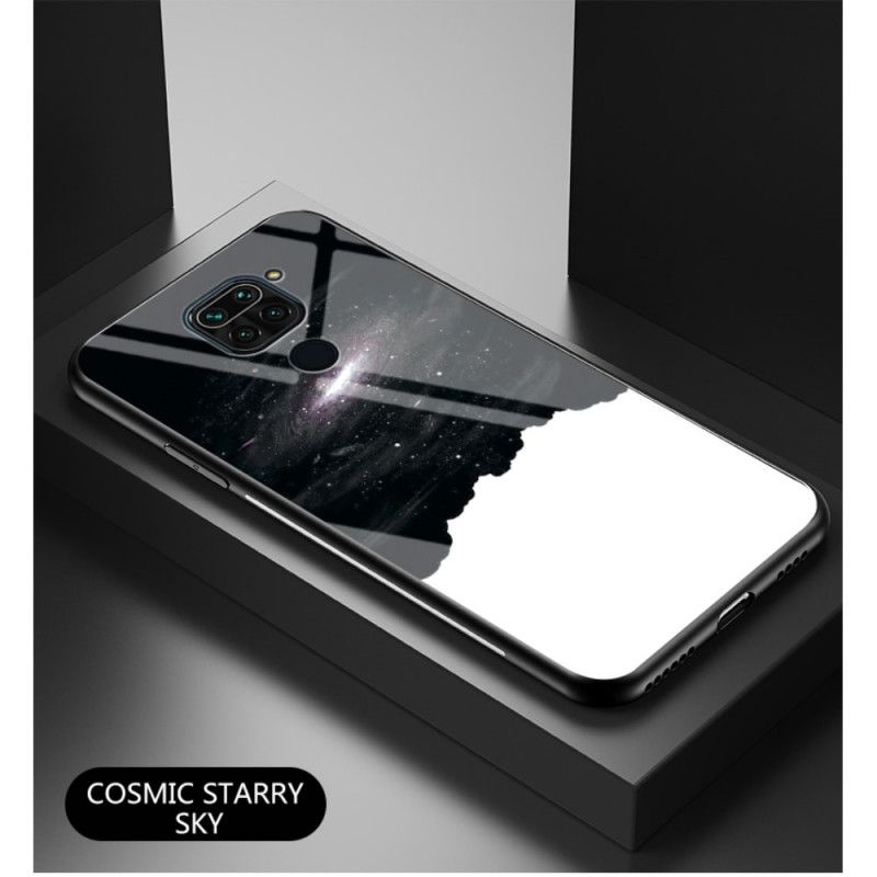 Case Hoesje Xiaomi Redmi Note 9 Wit Zwart Telefoonhoesje Schoonheid Gehard Glas