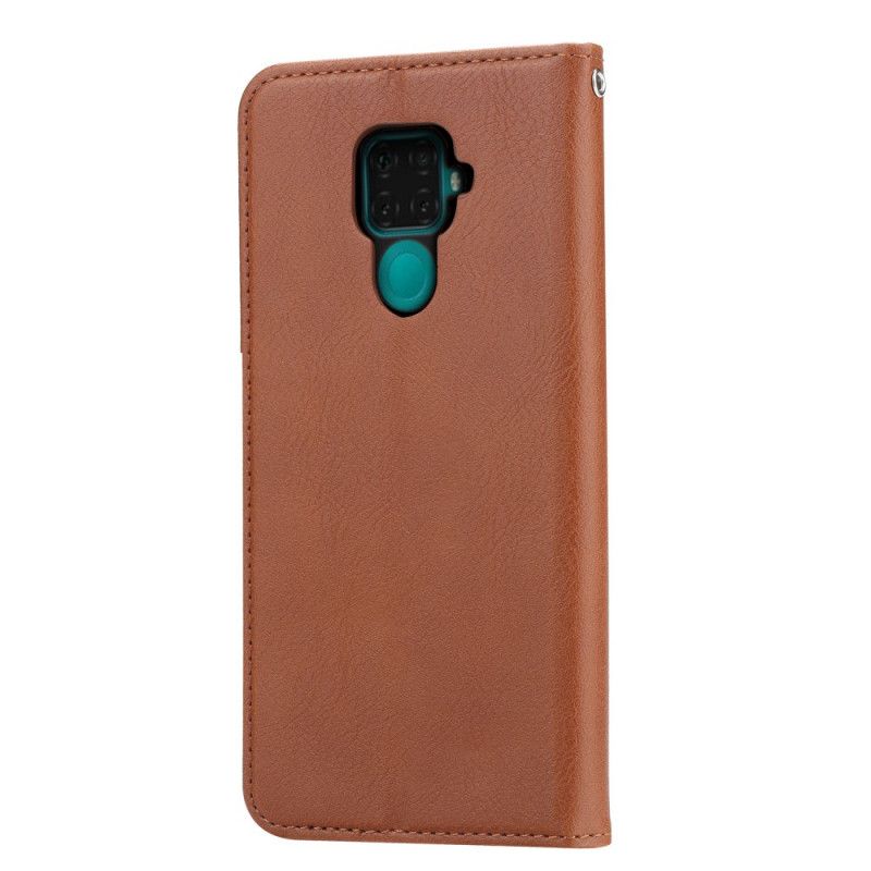 Folio-hoesje Xiaomi Redmi Note 9 Rood Zwart Kaarthouder Van Imitatieleer