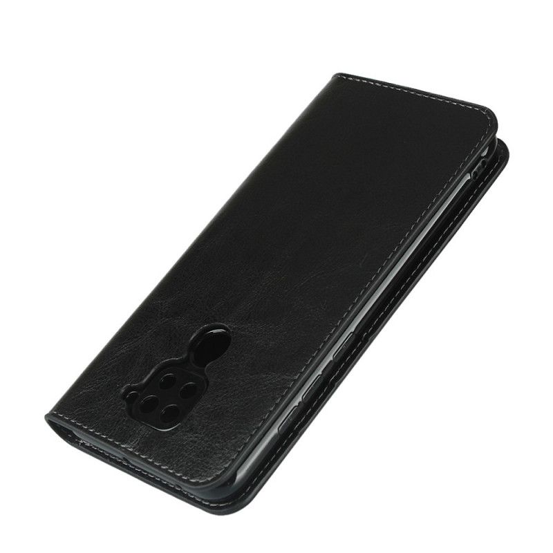 Folio-hoesje Xiaomi Redmi Note 9 Rood Zwart Telefoonhoesje Echt Leer