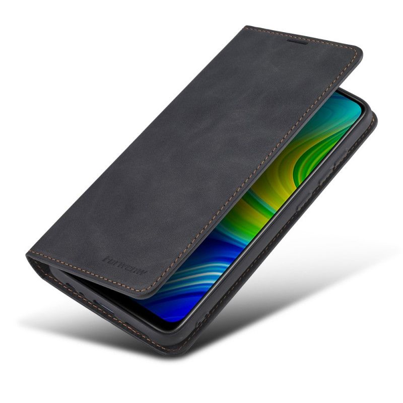 Folio-hoesje Xiaomi Redmi Note 9 Rood Zwart Telefoonhoesje Voorwenw Leereffect