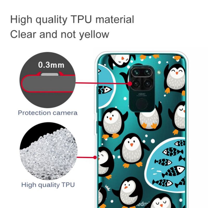 Hoesje Xiaomi Redmi Note 9 Pinguïns En Vissen