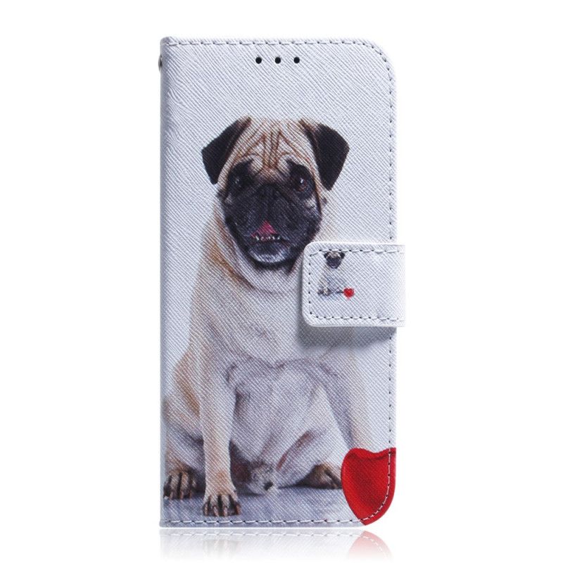 Leren Hoesje voor Xiaomi Redmi Note 9 Mopshond