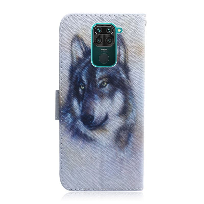 Leren Hoesje Xiaomi Redmi Note 9 Blik Van Een Hond