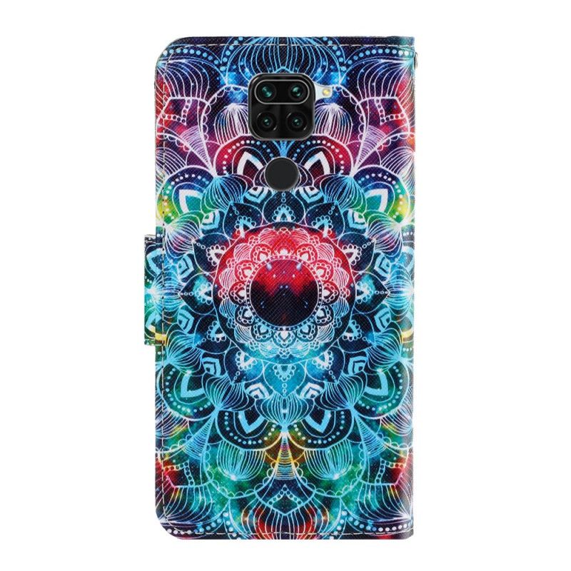 Leren Hoesje Xiaomi Redmi Note 9 Flitsende String Mandala