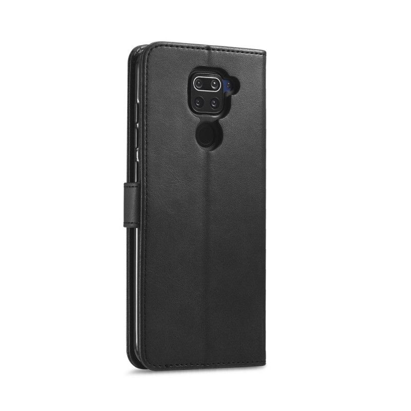 Leren Hoesje Xiaomi Redmi Note 9 Grijs Zwart Lc.Imeeke Leereffect