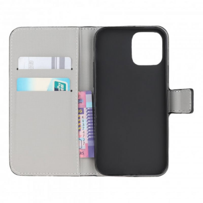 Flip Case Leren Xiaomi Mi 11 Lite 5g Ne / Mi 11 Lite 4g / 5g Vlinders En Bloemen