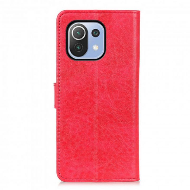 Folio-hoesje Xiaomi Mi 11 Lite 5g Ne / Mi 11 Lite 4g / 5g Gestructureerd Kunstleer