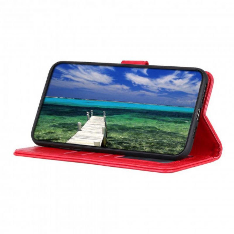 Folio-hoesje Xiaomi Mi 11 Lite 5g Ne / Mi 11 Lite 4g / 5g Gestructureerd Kunstleer
