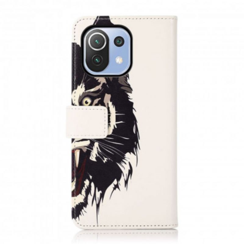 Folio-hoesje Xiaomi Mi 11 Lite 5g Ne / Mi 11 Lite 4g / 5g Telefoonhoesje Fierce Tiger