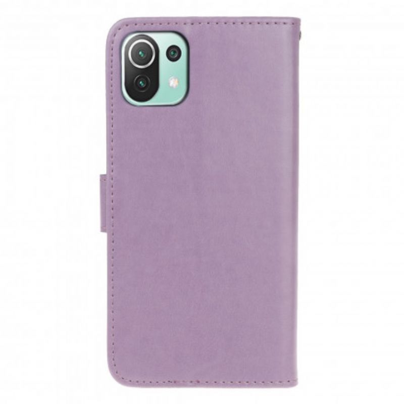 Folio-hoesje Xiaomi Mi 11 Lite 5g Ne / Mi 11 Lite 4g / 5g Telefoonhoesje Vlinders En Bloemen