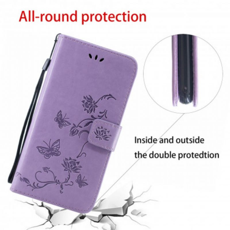 Folio-hoesje Xiaomi Mi 11 Lite 5g Ne / Mi 11 Lite 4g / 5g Telefoonhoesje Vlinders En Bloemen