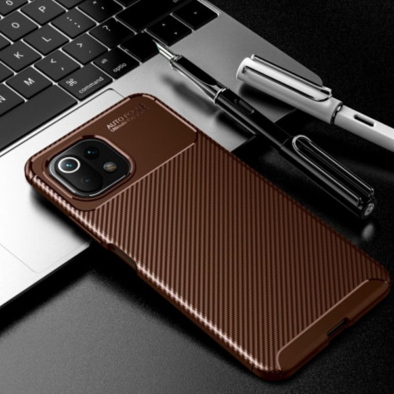Hoesje Voor Xiaomi Mi 11 Lite 5g Ne / Mi 11 Lite 4g / 5g Flexibele Koolstofvezel