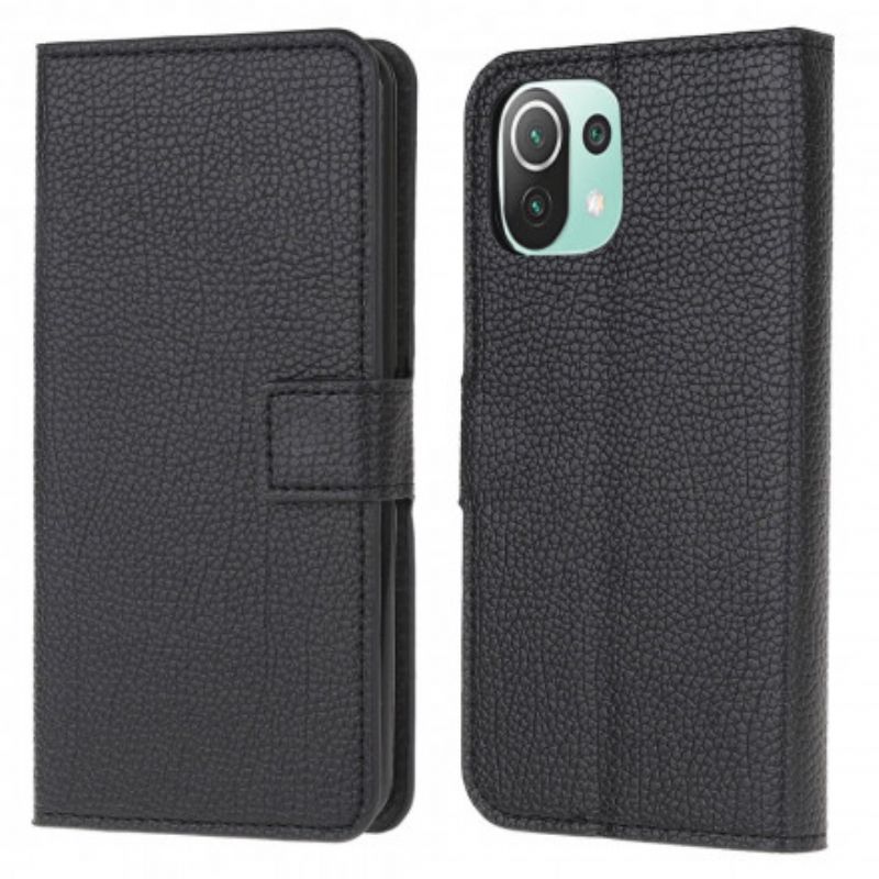 Leren Hoesje Voor Xiaomi Mi 11 Lite 5g Ne / Mi 11 Lite 4g / 5g Litchi Graan