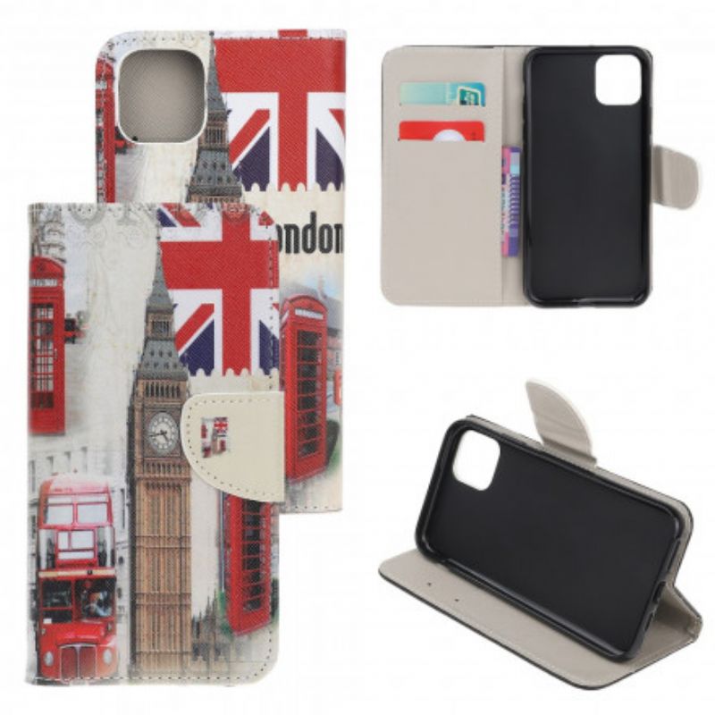 Leren Hoesje Voor Xiaomi Mi 11 Lite 5g Ne / Mi 11 Lite 4g / 5g Londen Leven