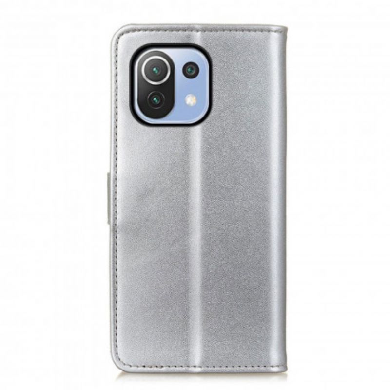 Leren Hoesje Xiaomi Mi 11 Lite 5g Ne / Mi 11 Lite 4g / 5g Effen Kunstleer Bescherming Hoesje
