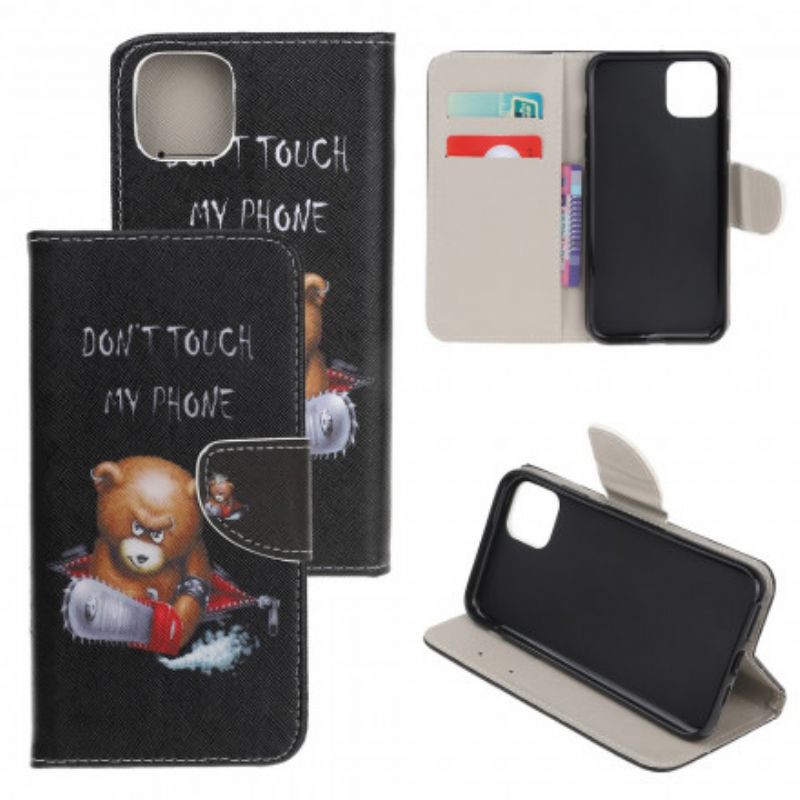 Leren Hoesje Xiaomi Mi 11 Lite 5g Ne / Mi 11 Lite 4g / 5g Gevaarlijke Beer Bescherming Hoesje
