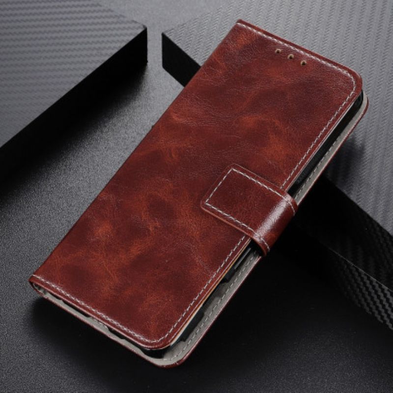 Leren Hoesje Xiaomi Mi 11 Lite 5g Ne / Mi 11 Lite 4g / 5g Glanzende En Zichtbare Naden Bescherming Hoesje