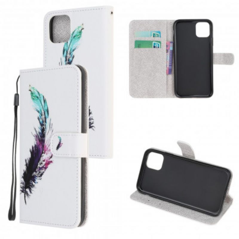 Leren Hoesje Xiaomi Mi 11 Lite 5g Ne / Mi 11 Lite 4g / 5g Veer Bescherming Hoesje