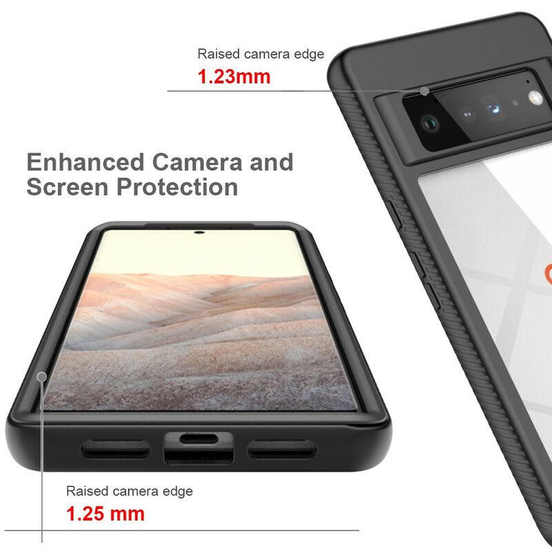 Case Hoesje Google Pixel 6 Pro Telefoonhoesje Hybride Afgeschuinde Randen