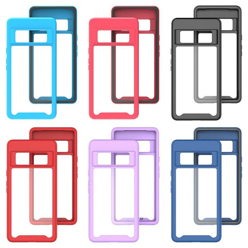 Case Hoesje Google Pixel 6 Pro Telefoonhoesje Hybride Afgeschuinde Randen