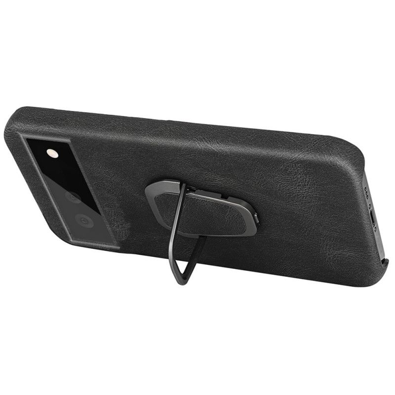 Cover Hoesje Google Pixel 6 Pro Telefoonhoesje Ledereffect Elegance Support Ring Nieuwe Kleuren