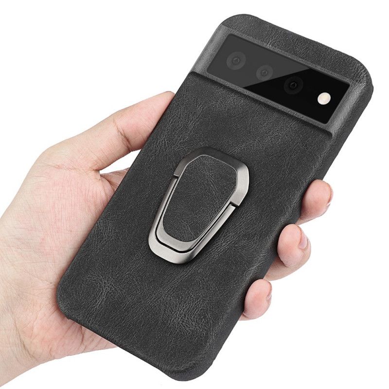 Cover Hoesje Google Pixel 6 Pro Telefoonhoesje Ledereffect Elegance Support Ring Nieuwe Kleuren