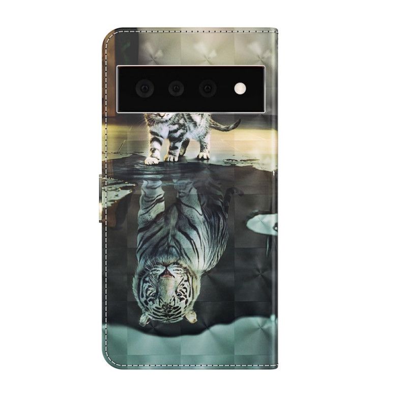 Flip Case Leren Google Pixel 6 Pro Ernest En De Reflectie