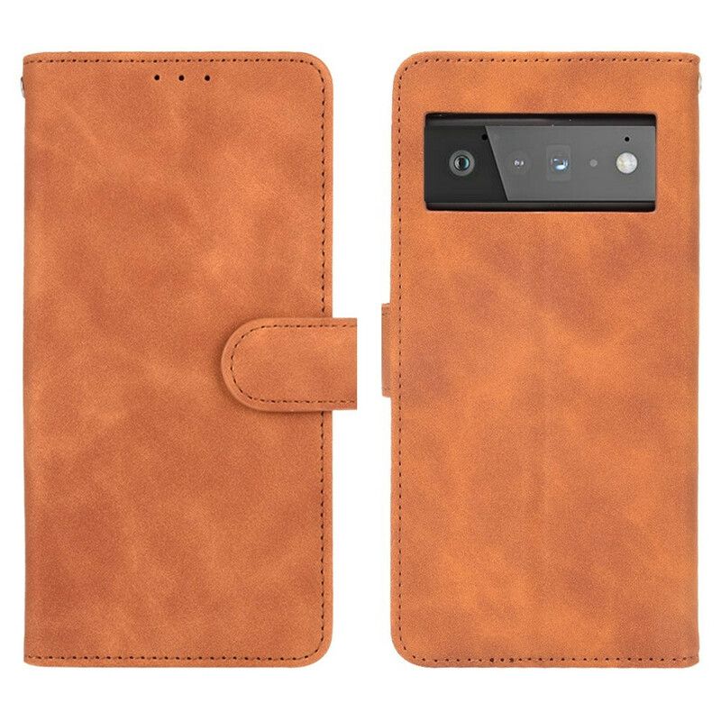 Flip Case Leren Google Pixel 6 Pro Huidgevoel