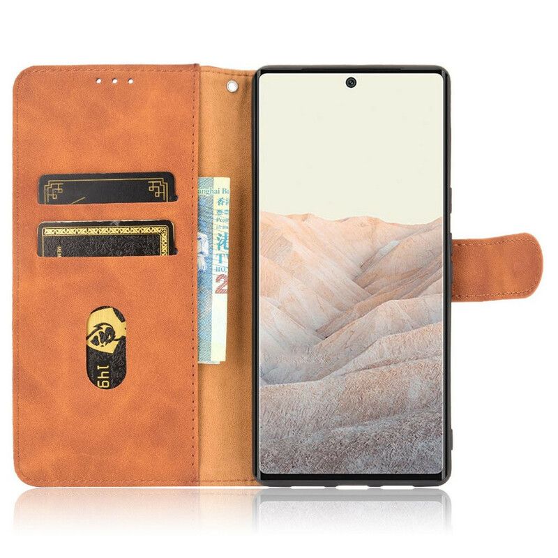 Flip Case Leren Google Pixel 6 Pro Huidgevoel
