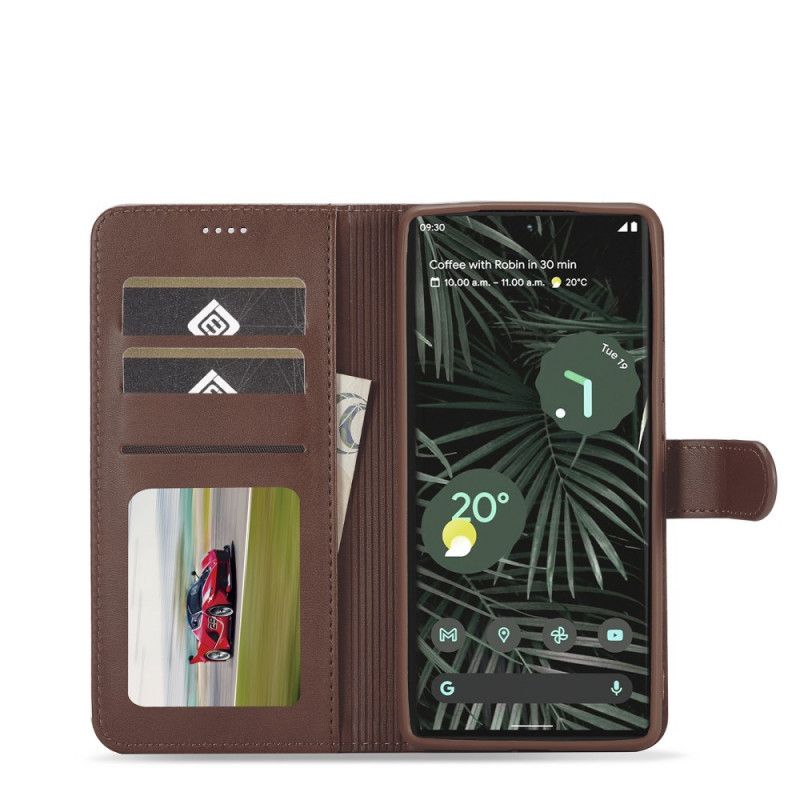 Flip Case Leren Google Pixel 6 Pro Lc.imeeke Leereffect
