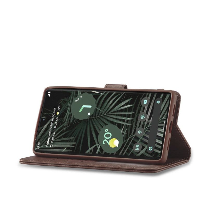 Flip Case Leren Google Pixel 6 Pro Lc.imeeke Leereffect