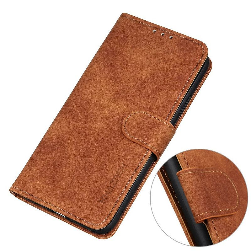 Flip Case Leren Google Pixel 6 Pro Vintage Khazneh Leereffect