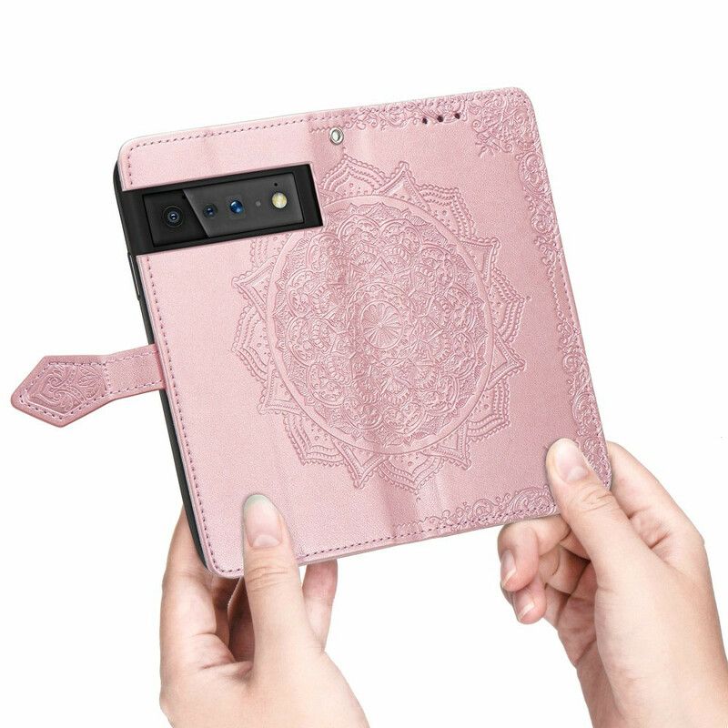 Folio-hoesje Google Pixel 6 Pro Mandala Middeleeuwen