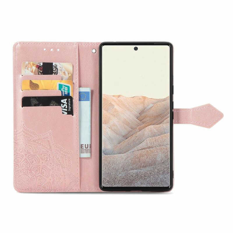 Folio-hoesje Google Pixel 6 Pro Mandala Middeleeuwen