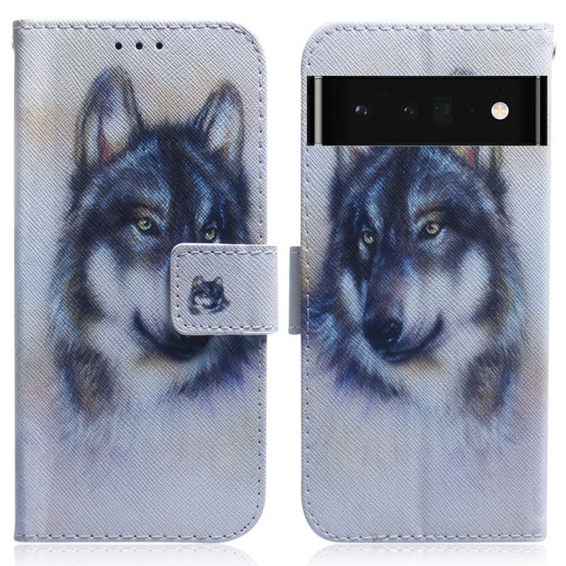 Folio-hoesje Google Pixel 6 Pro Telefoonhoesje Hondenlook