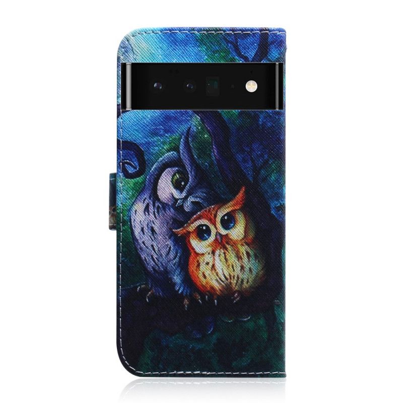 Folio-hoesje Google Pixel 6 Pro Telefoonhoesje Schilderij Van Uilen