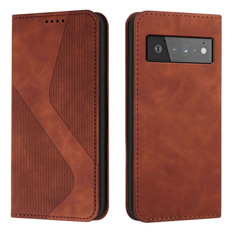 Folio-hoesje Google Pixel 6 Pro Telefoonhoesje Style Leder S-design