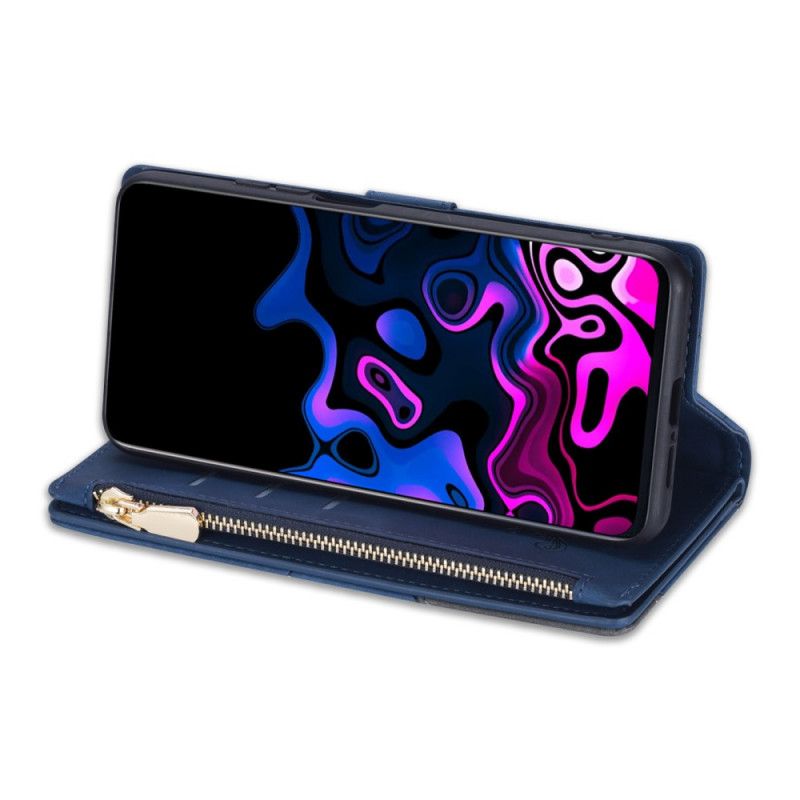 Folio-hoesje Google Pixel 6 Pro Telefoonhoesje Tweekleurige Zak Met Rits Met Grafische Print