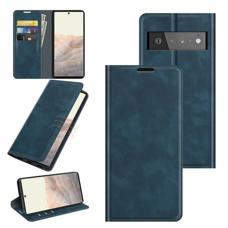 Folio-hoesje Voor Google Pixel 6 Pro Skin-touch