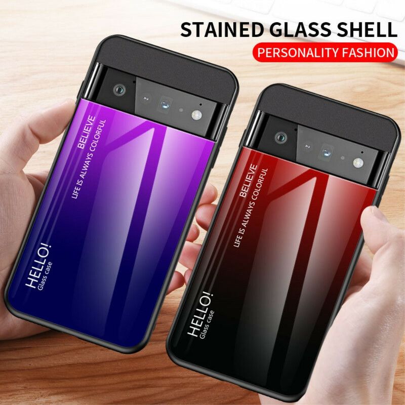 Hoesje Google Pixel 6 Pro Gehard Glas Hallo
