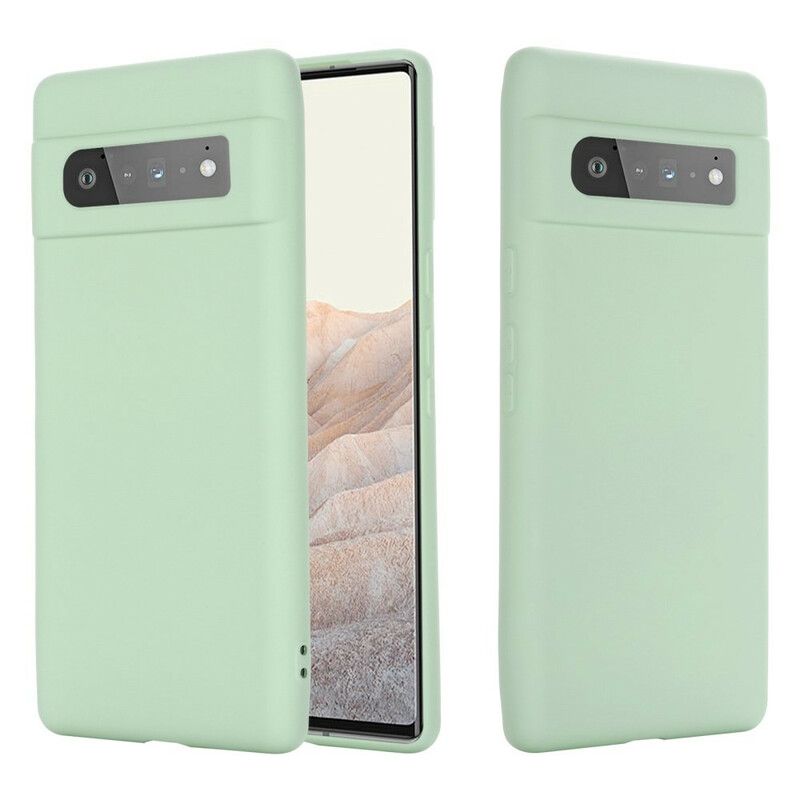 Hoesje Google Pixel 6 Pro Vloeibare Siliconen Met Lanyard Bescherming Hoesje
