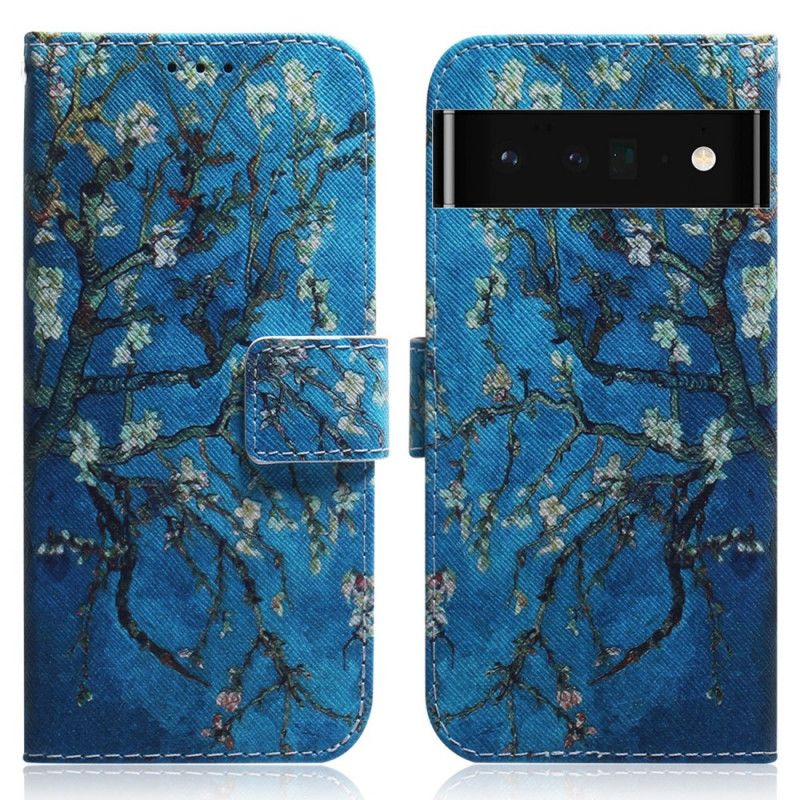 Leren Hoesje Google Pixel 6 Pro Bloeiende Boomtak