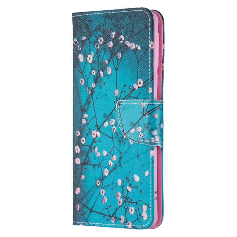 Leren Hoesje Google Pixel 6 Pro Bloeiende Boomtak Bescherming Hoesje