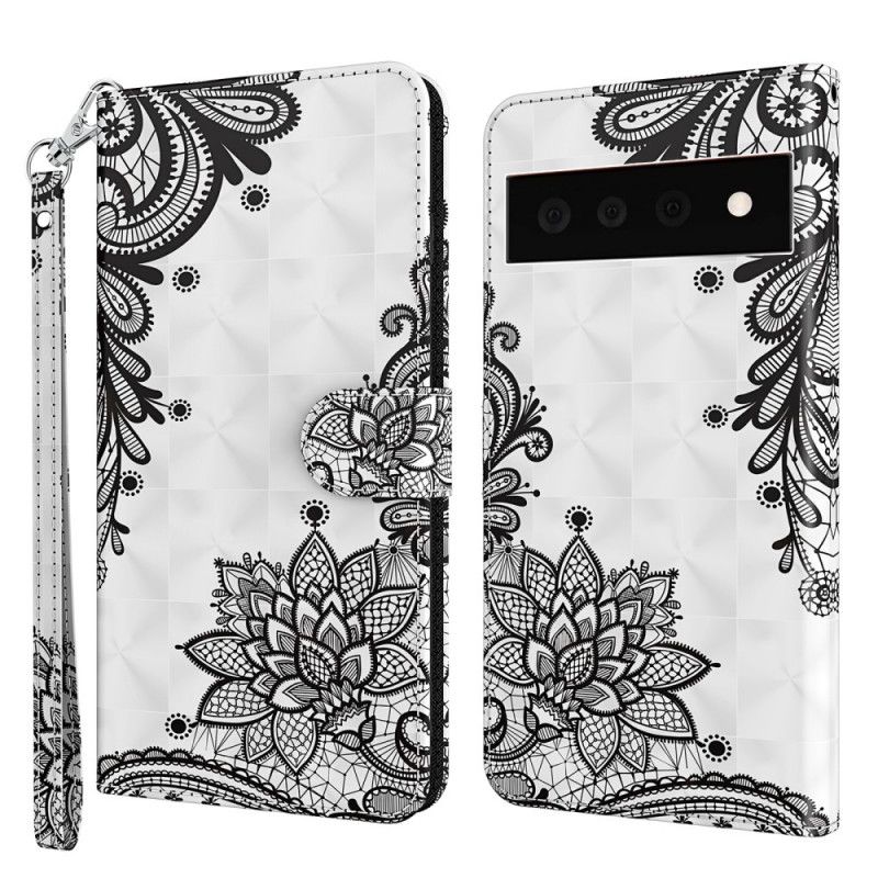 Leren Hoesje Google Pixel 6 Pro Chique Kant