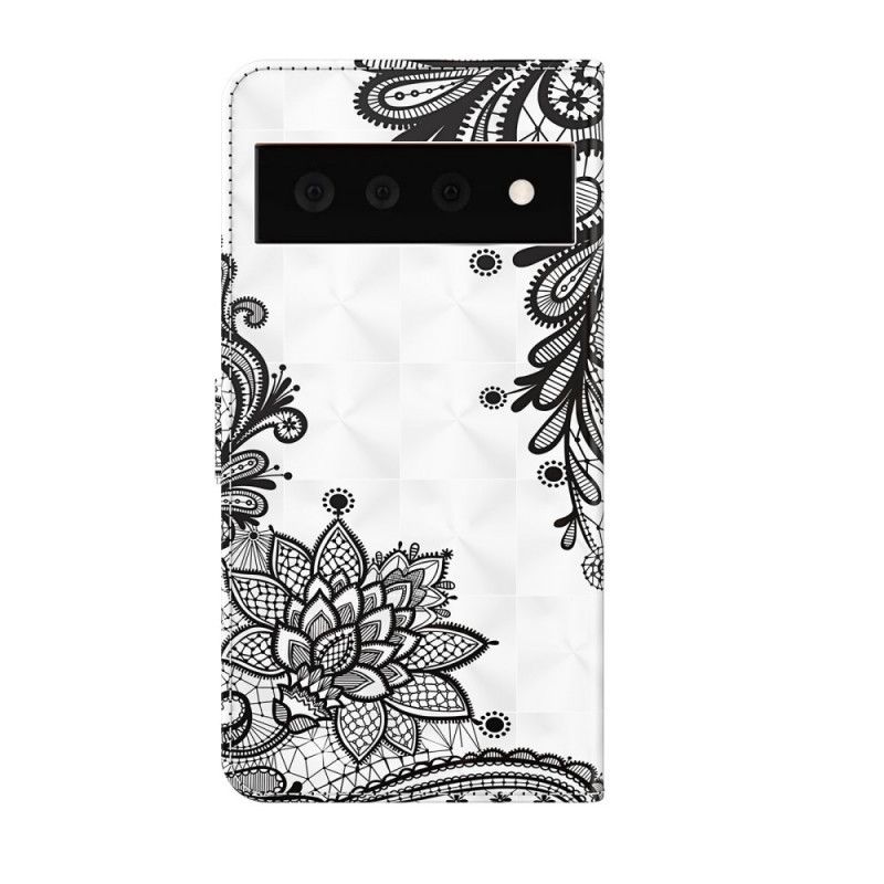 Leren Hoesje Google Pixel 6 Pro Chique Kant