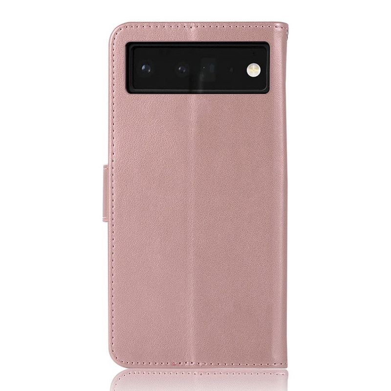 Leren Hoesje Google Pixel 6 Pro Dromenvanger Uil Met Leereffect Bescherming Hoesje